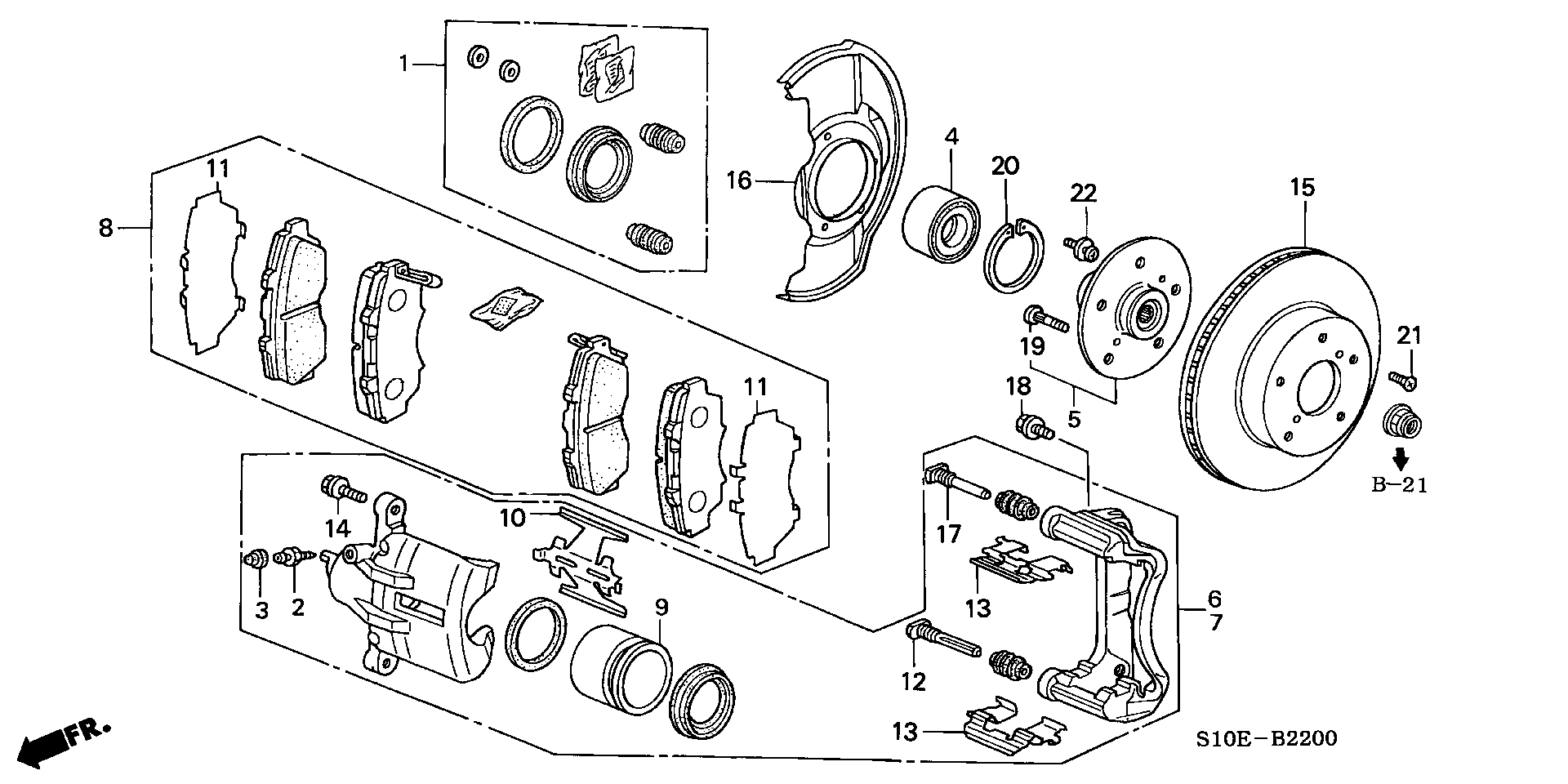 Honda 01463-SV4-000 - Front brake: 002 pcs. autospares.lv