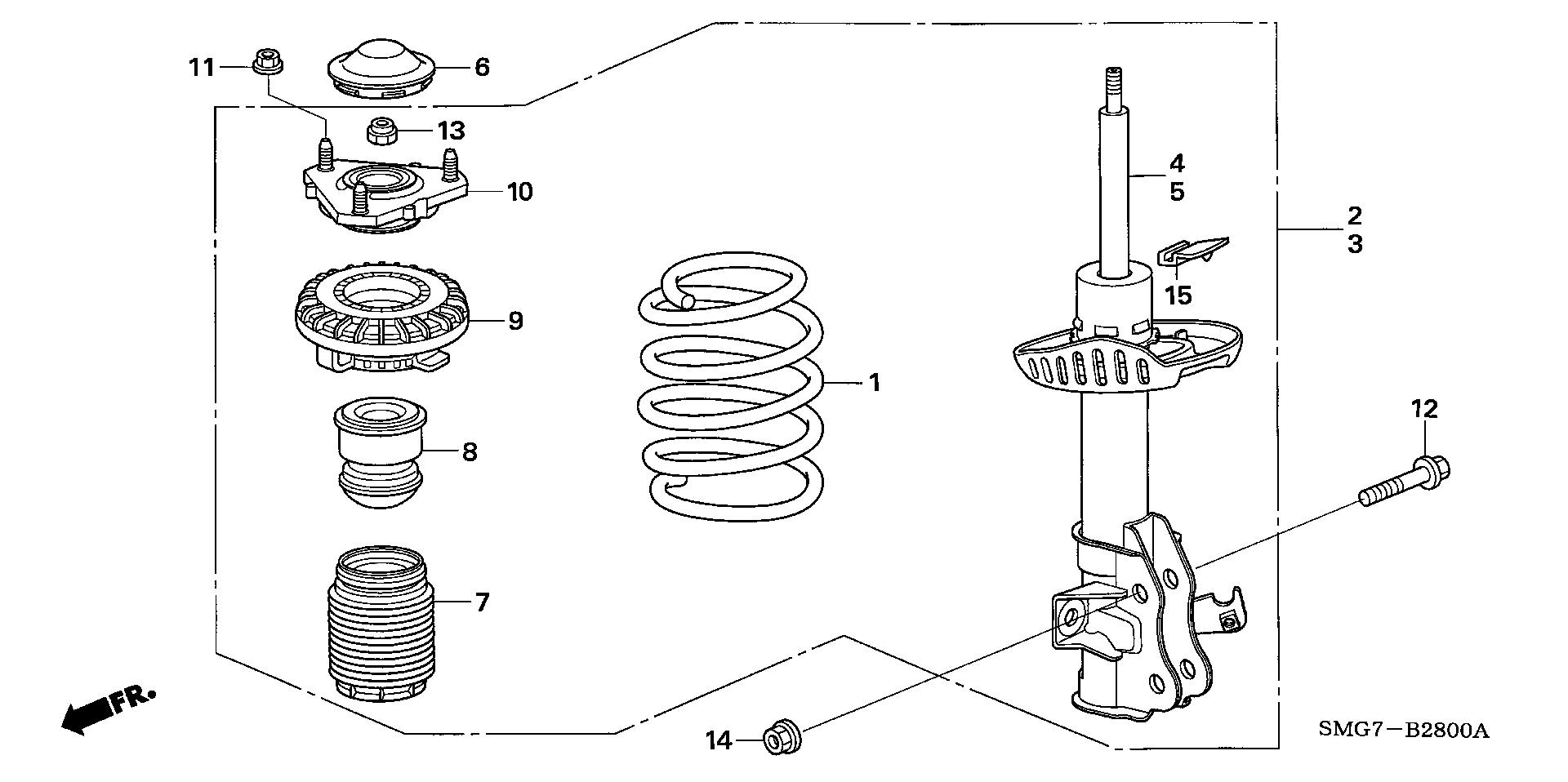 Honda 51920SMGE01 - Front shock absorber: 002 pcs. autospares.lv