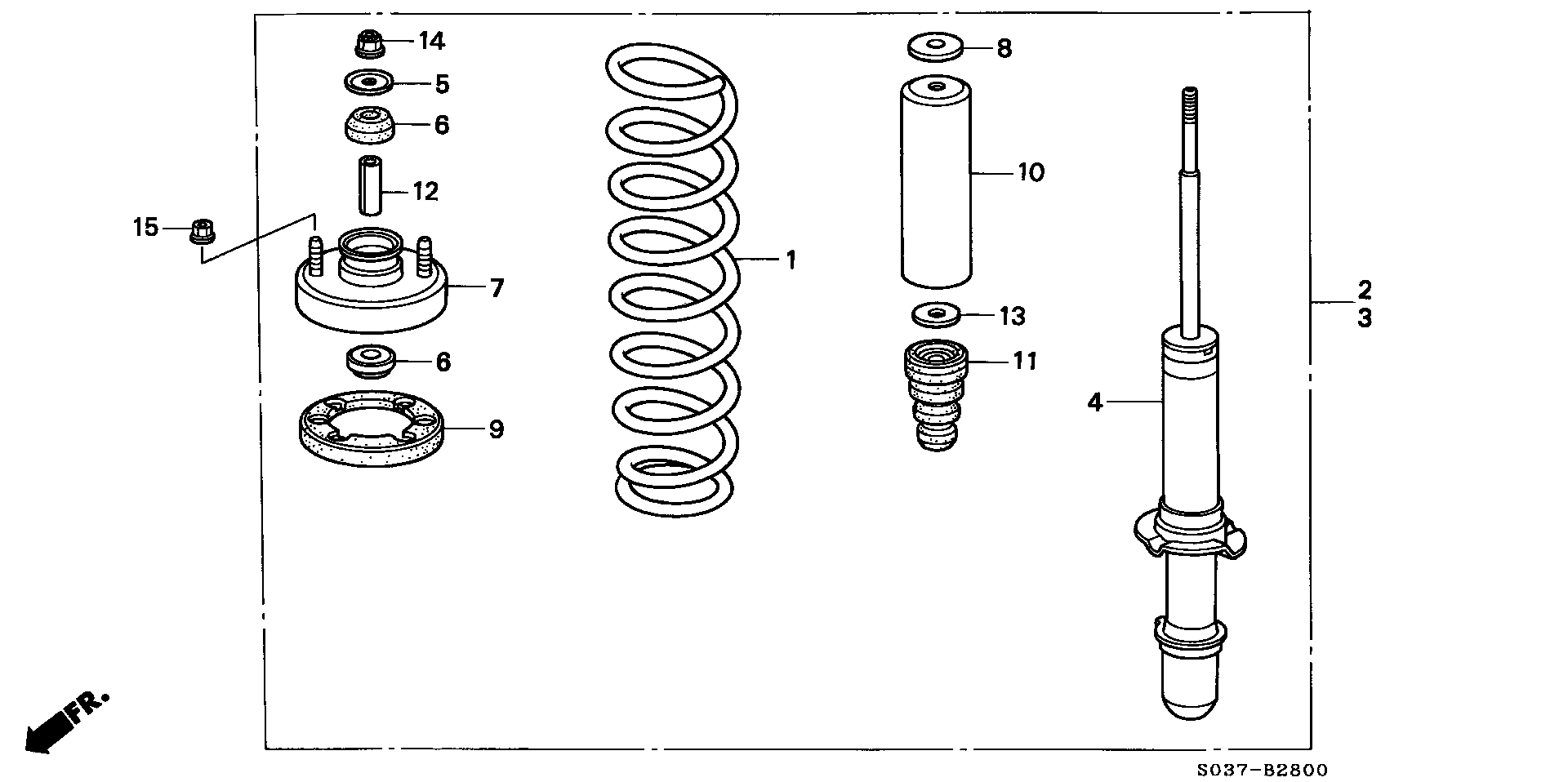 Honda 51605-S04-J01 - Front shock absorber: 002 pcs. autospares.lv