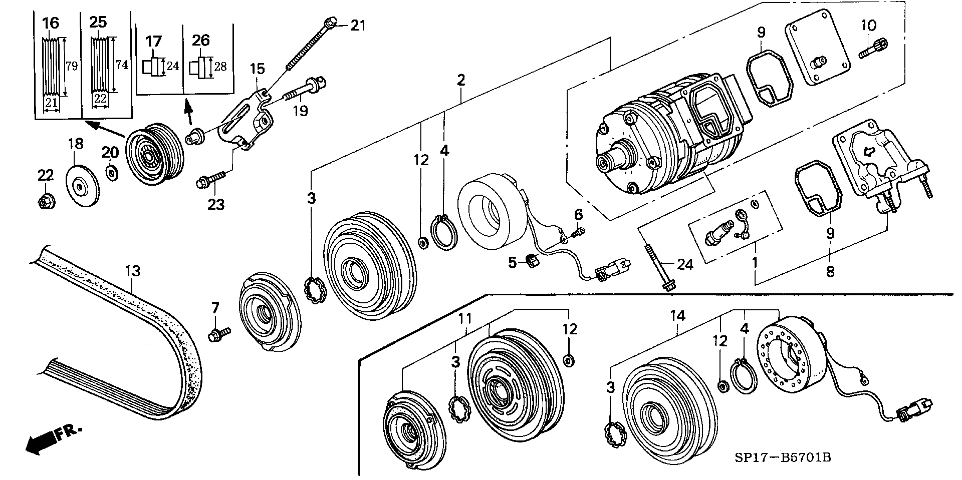 CITROËN 38920-PY3-003 - Air conditioner (compressor)(92-): 001 pcs. autospares.lv