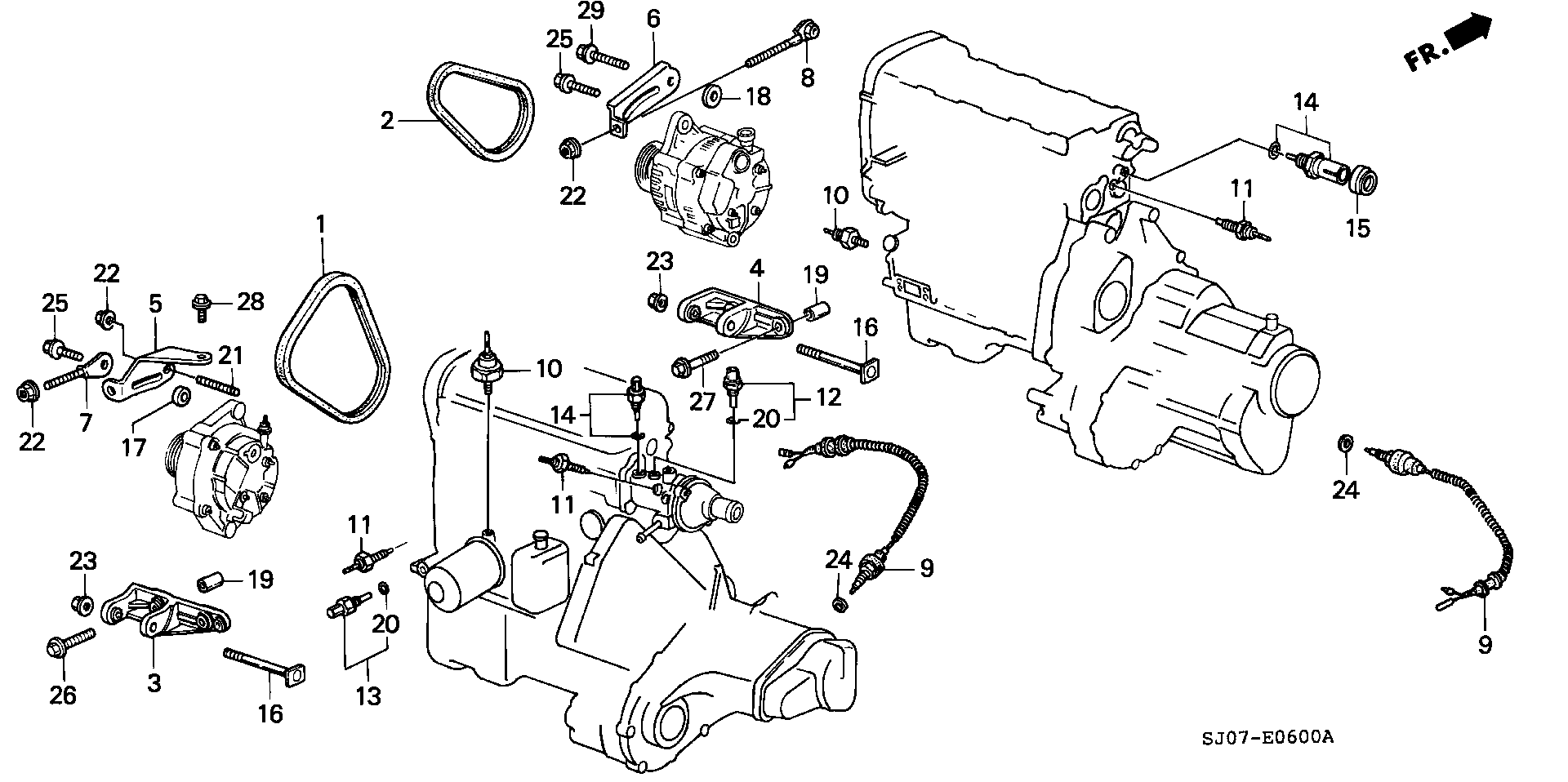 Honda 31110-PH2-003 - Alternator bracket/sensor: 001 pcs. autospares.lv