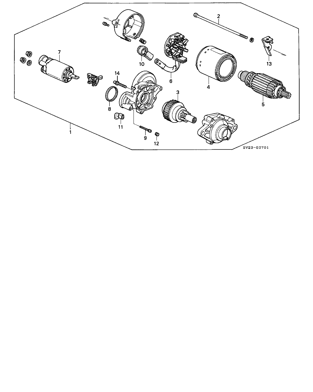 Honda 31200-P0A-014 - Starter motor (mitsuba): 1 pcs. autospares.lv