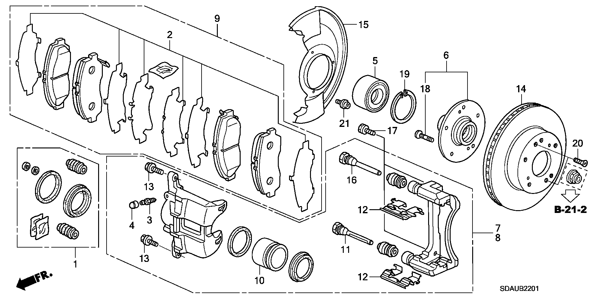 Honda 01463-S87-A00 - Front brake (v6): 002 pcs. autospares.lv