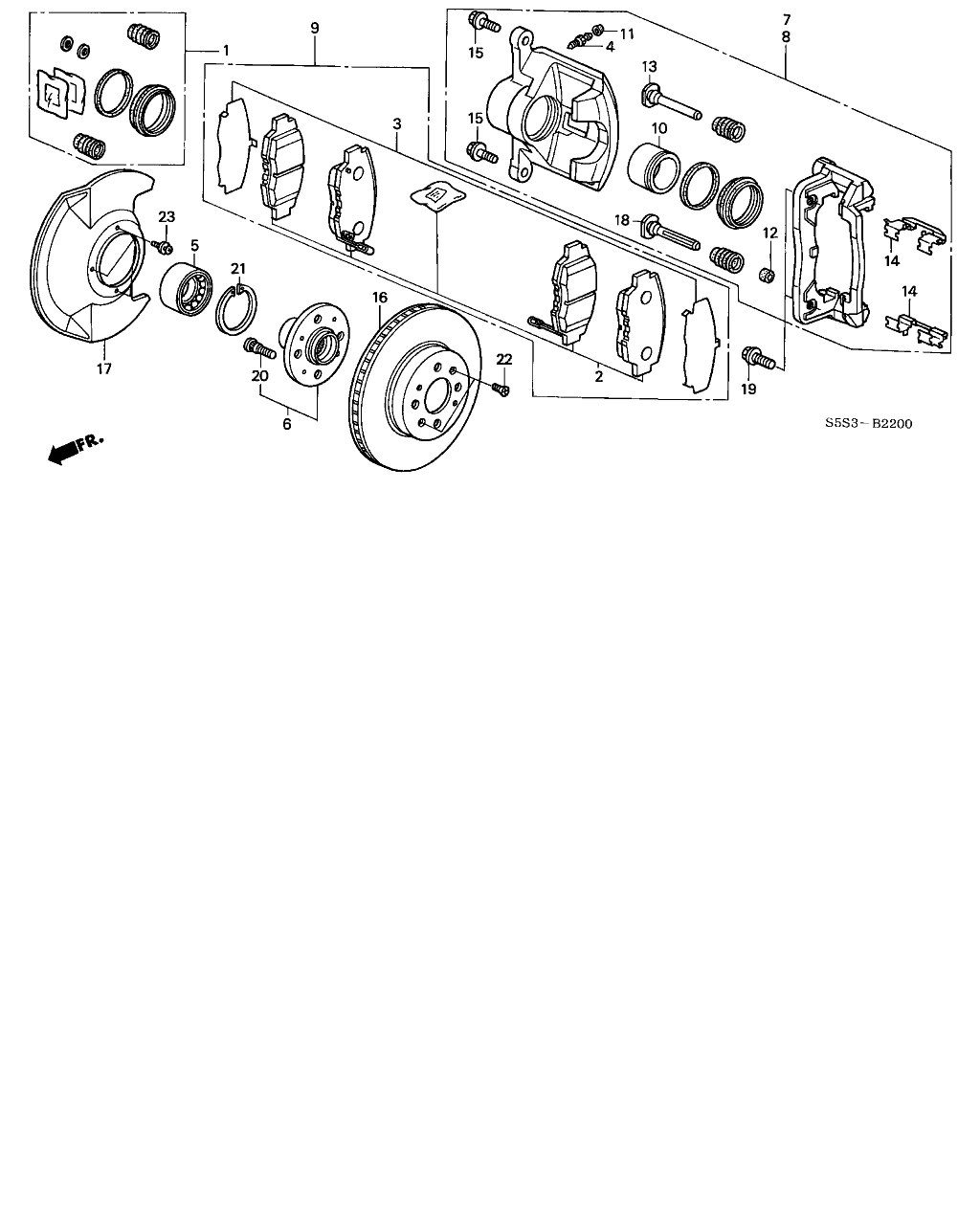Honda 06450-S5D-A01 - Front brake (02-03): 1 pcs. autospares.lv