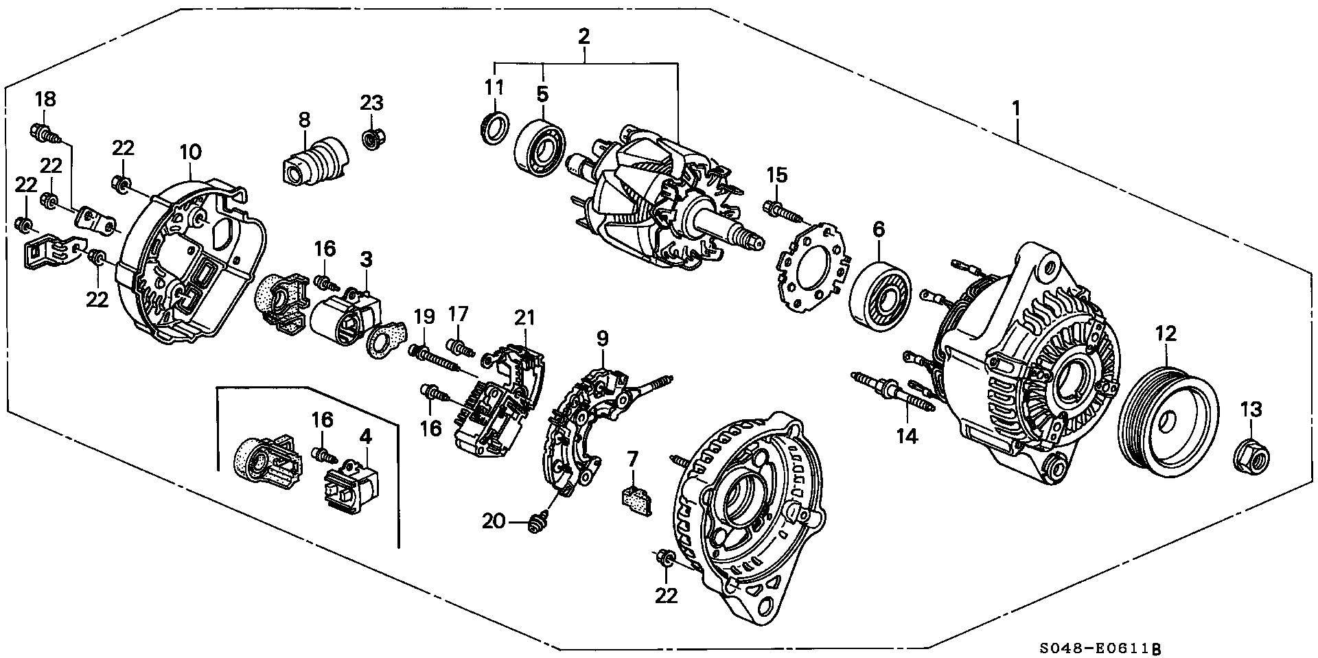 Honda 31105P01003 - Alternator (denso): 001 pcs. autospares.lv