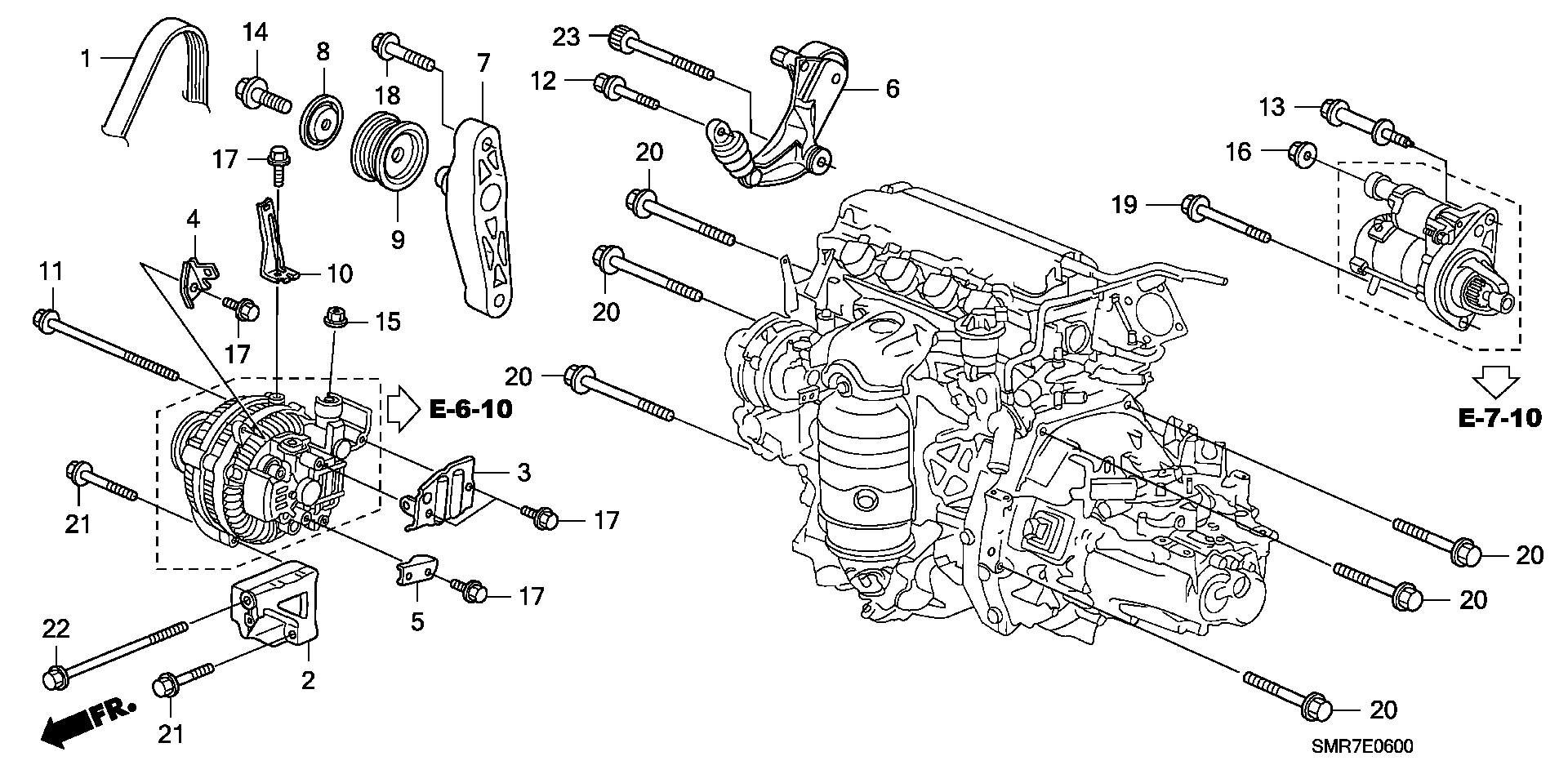 Honda 31190-RNA-003 - Alternator bracket (1.8l): 001 pcs. autospares.lv