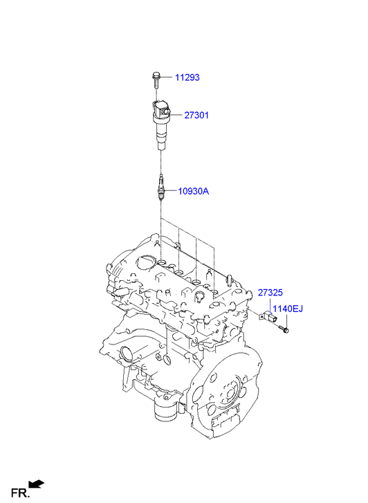 KIA 18846 11070 - Spark plug & cable: 4 pcs. autospares.lv