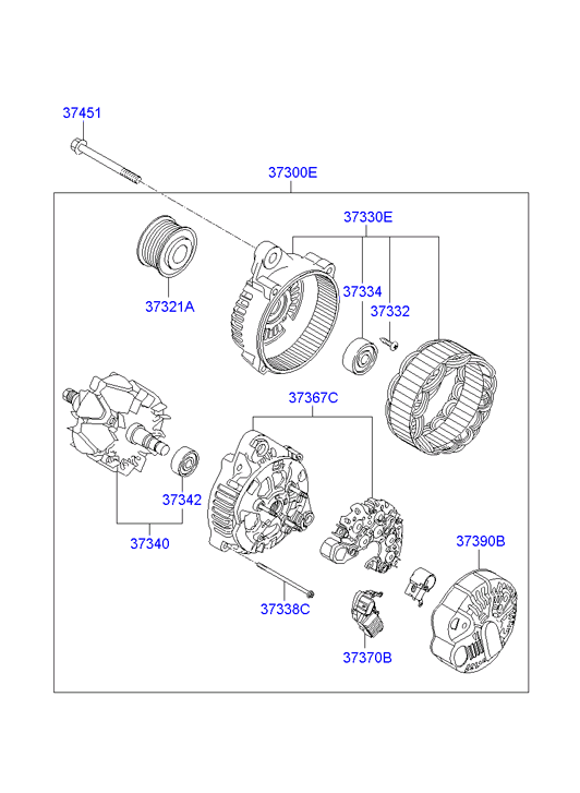 Hyundai 373002G500* - Alternator: 1 pcs. autospares.lv