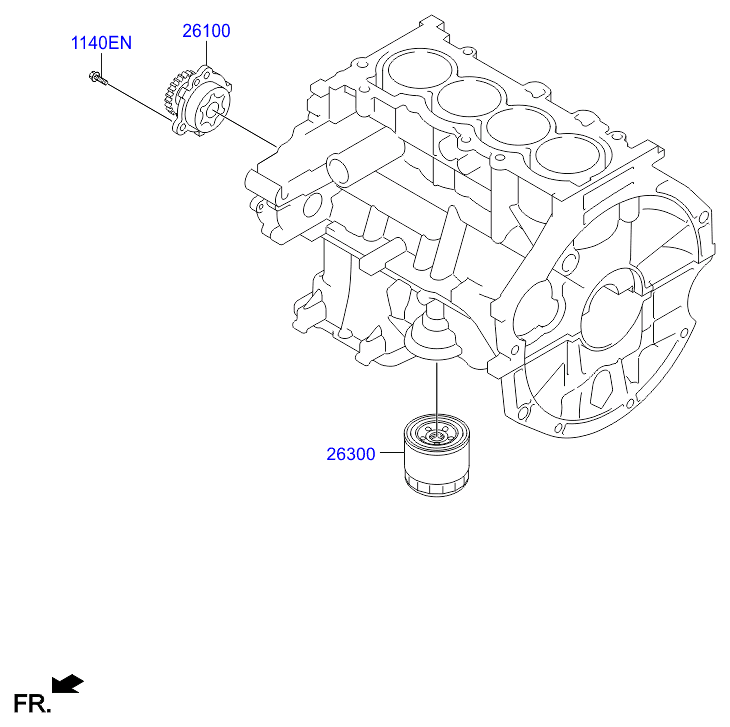 Hyundai 2630003000 - Front case: 1 pcs. autospares.lv