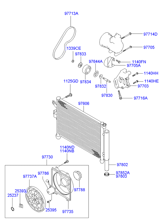 Buessing 97713-2D000 - A/c system - cooler line: 1 pcs. autospares.lv