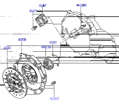 KIA 41300-37300 - Clutch & release fork: 1 pcs. autospares.lv