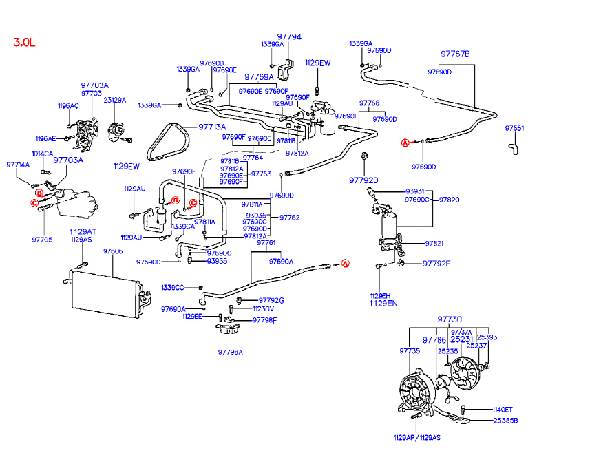 Hyundai 97713 33340 - A/c system - cooler line: 1 pcs. autospares.lv