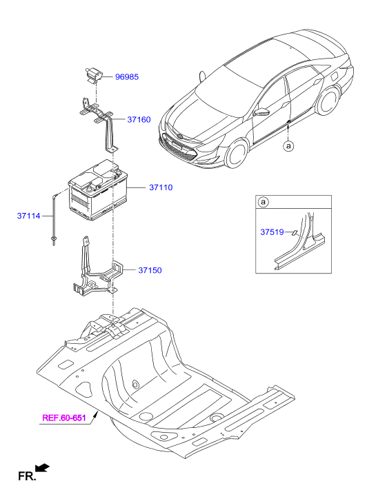 Hyundai 371104R000 - Starter Battery autospares.lv