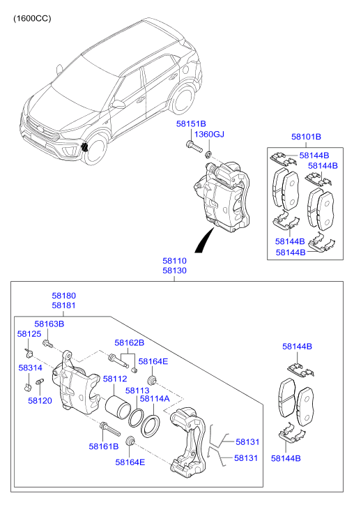 KIA 58101M0A10 - Brake Pad Set, disc brake autospares.lv