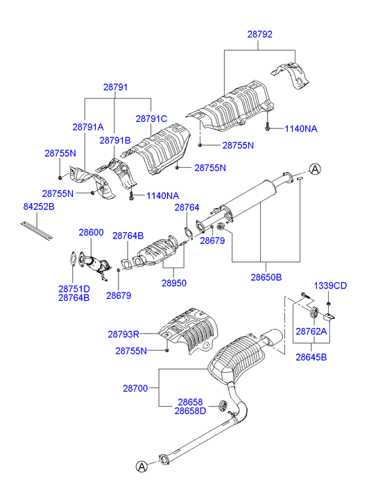 Hyundai 2865826300 - Holding Bracket, silencer autospares.lv