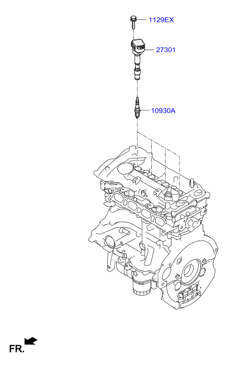 Hyundai 18867 09095 - Spark plug & cable: 4 pcs. autospares.lv