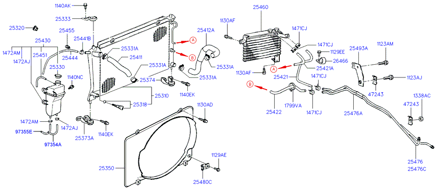 Buessing 25330-33001 - Radiator hose & reservoir tank: 1 pcs. autospares.lv