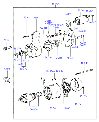 Daihatsu 3610042011 - Starter: 1 pcs. autospares.lv