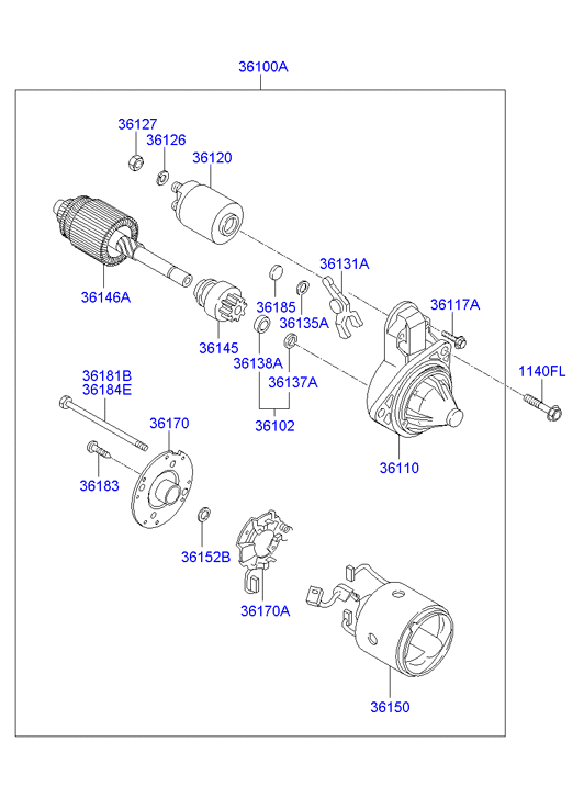 Dodge 36100 02555 - Starter: 1 pcs. autospares.lv