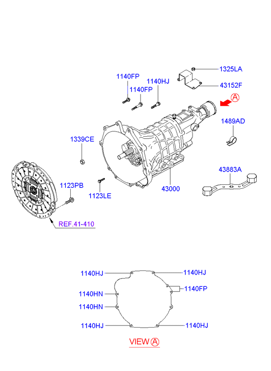 KIA 1140 308 501 - Transmission assy - manual: 1 pcs. autospares.lv