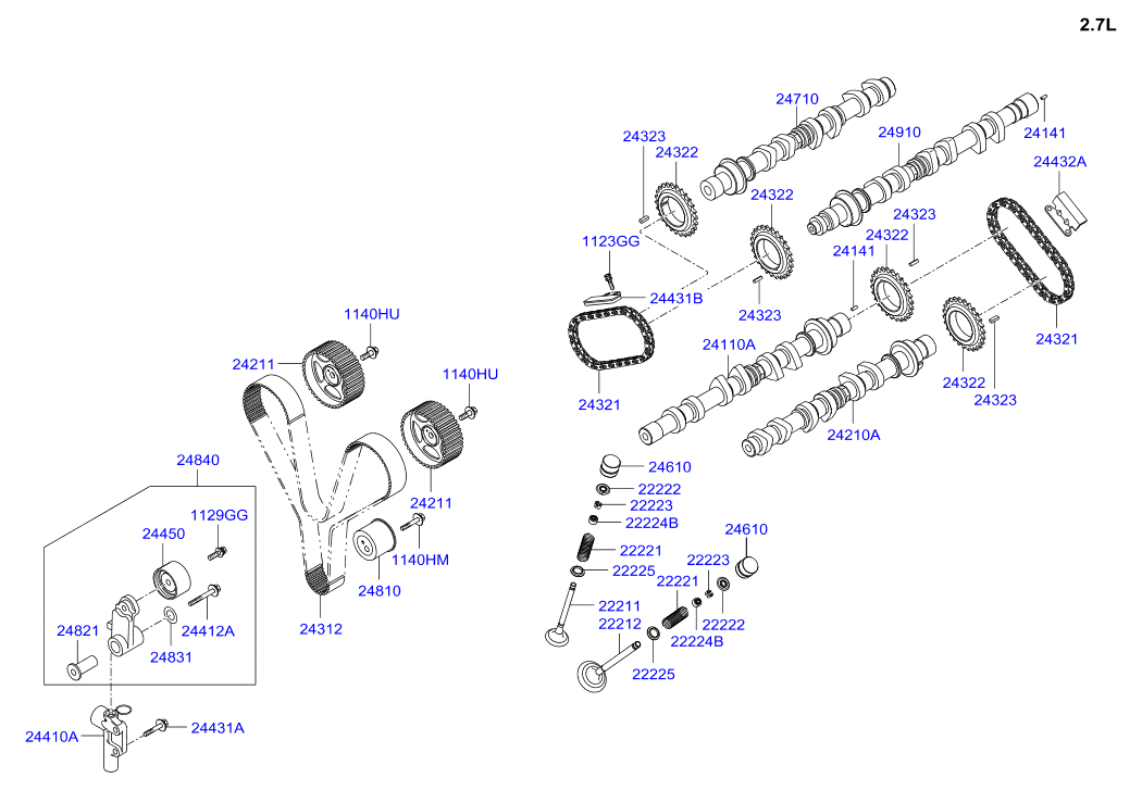 Eagle 24410-23800 - Camshaft & valve: 1 pcs. autospares.lv