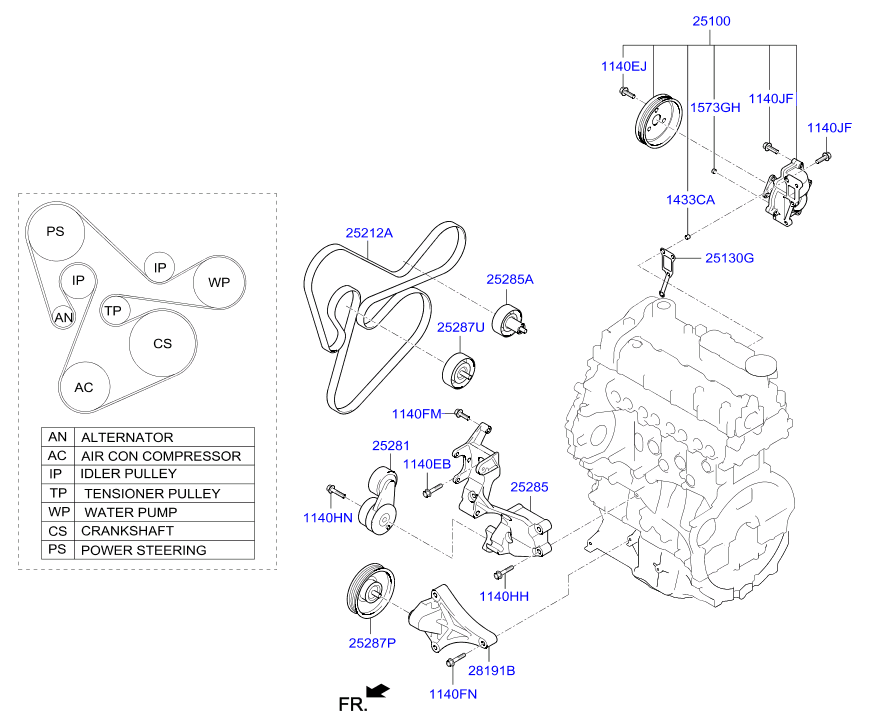 KIA 25100-2F000 - Coolant pump: 1 pcs. autospares.lv