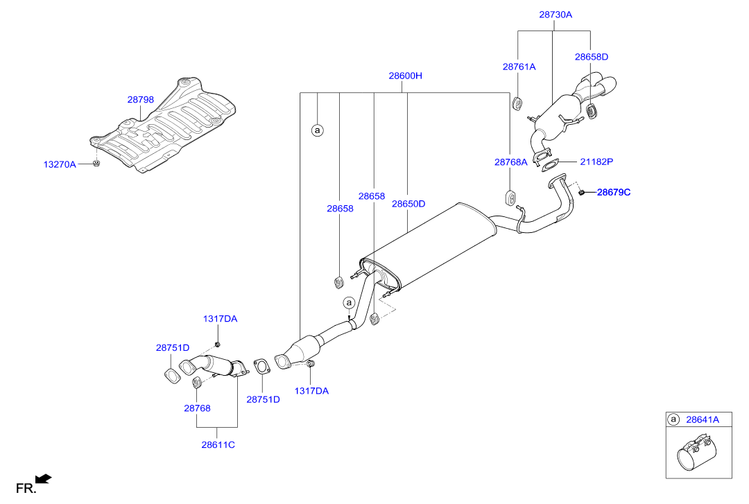 Hyundai 28761-3K100 - Holding Bracket, silencer autospares.lv