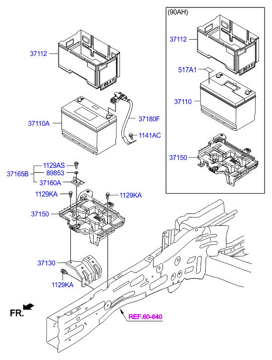 Hyundai 3711027202 - Starter Battery autospares.lv