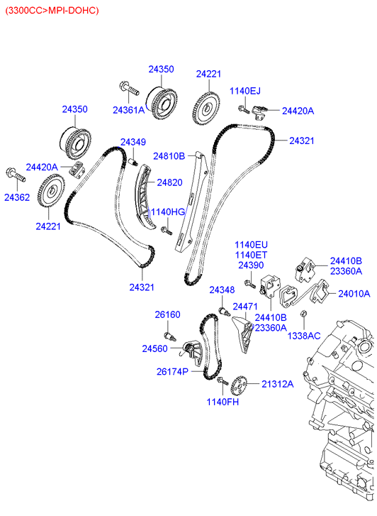 Mobis 2432125000 - Camshaft & valve: 1 pcs. autospares.lv