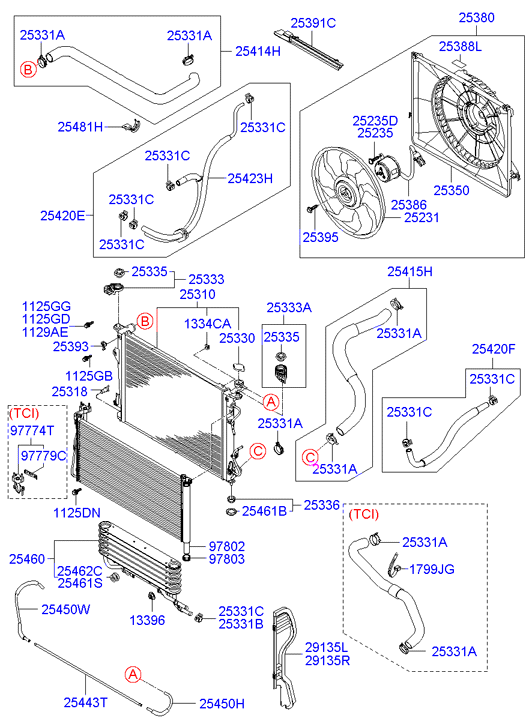 Mobis 254603K000 - Radiator hose & reservoir tank: 1 pcs. autospares.lv