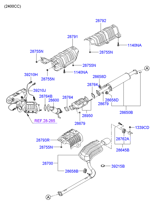 KIA 39210-25300 - Muffler & exhaust pipe: 1 pcs. autospares.lv