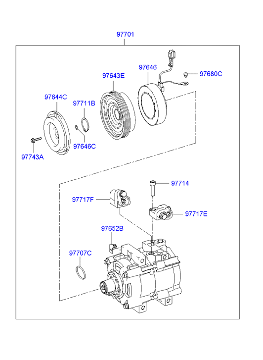 OM 9770126011 - A/c system - compressor: 1 pcs. autospares.lv