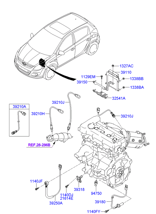 Hyundai 392102B040 - Lambda Sensor autospares.lv