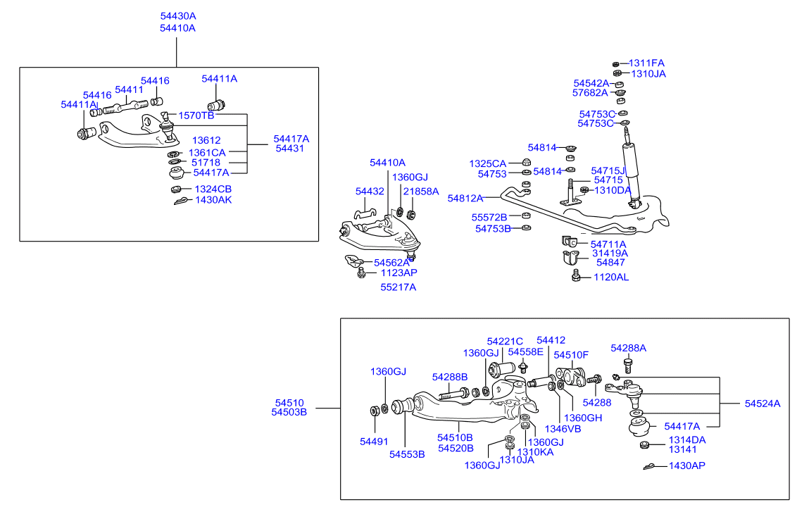 Hyundai 54417-44000 - Front suspension control arm: 1 pcs. autospares.lv