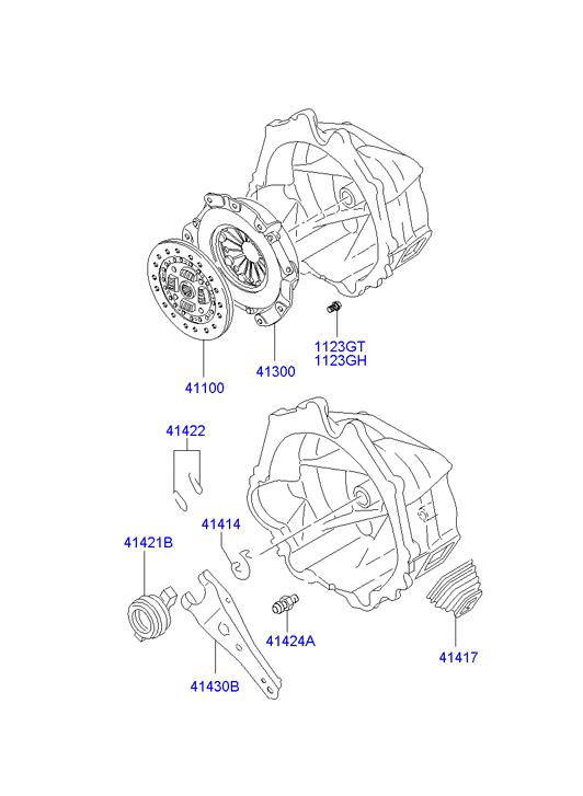 Hyundai HQ131101 - Clutch & release fork: 1 pcs. autospares.lv