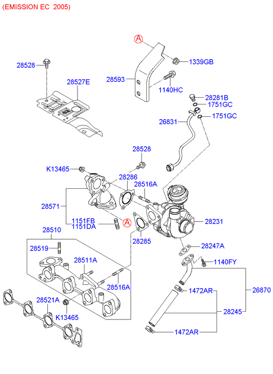 DAEWOO 28231-27000 - Exhaust manifold: 1 pcs. autospares.lv