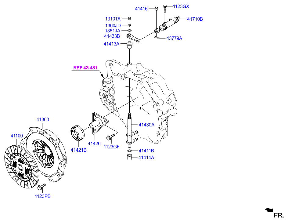 Buessing 41300-39295 - Clutch & release fork: 1 pcs. autospares.lv