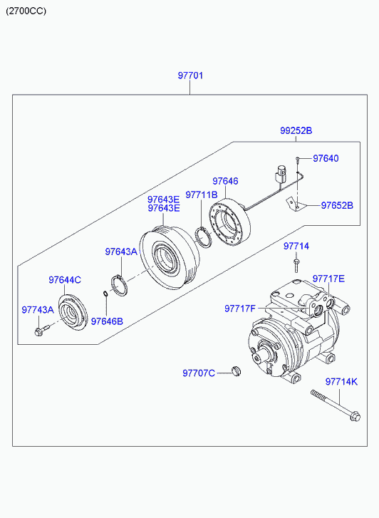 KIA 977012E100 - A/c system - cooler line: 1 pcs. autospares.lv