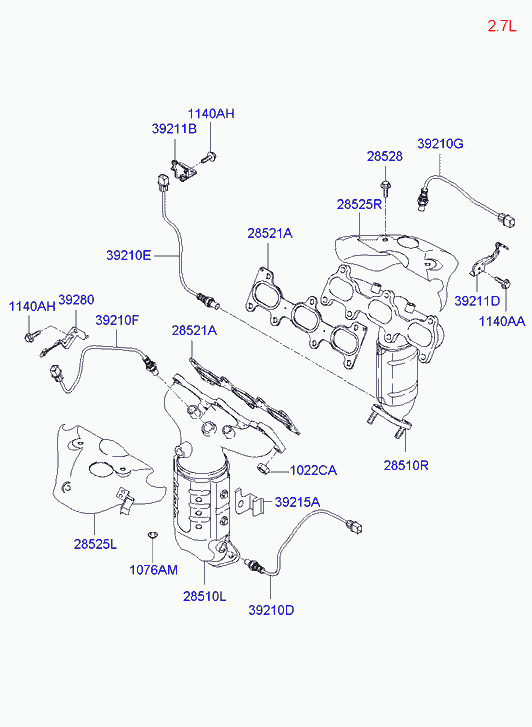 Hyundai 39210-37523 - Exhaust manifold: 1 pcs. autospares.lv