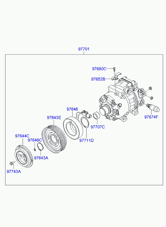 Hyundai 97701-2H140 - A/c system - cooler line: 1 pcs. autospares.lv