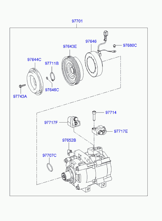 Volvo 97701-26300 - A/c system - compressor: 1 pcs. autospares.lv