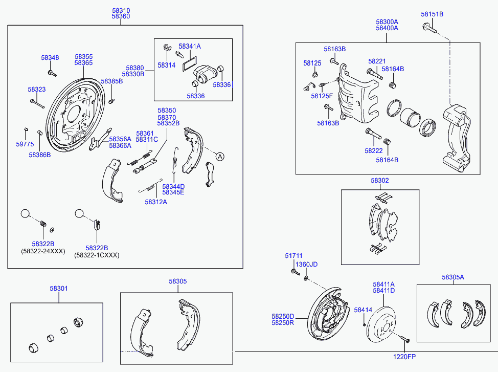 Buessing 58302-1CA10 - Rear wheel brake: 1 pcs. autospares.lv