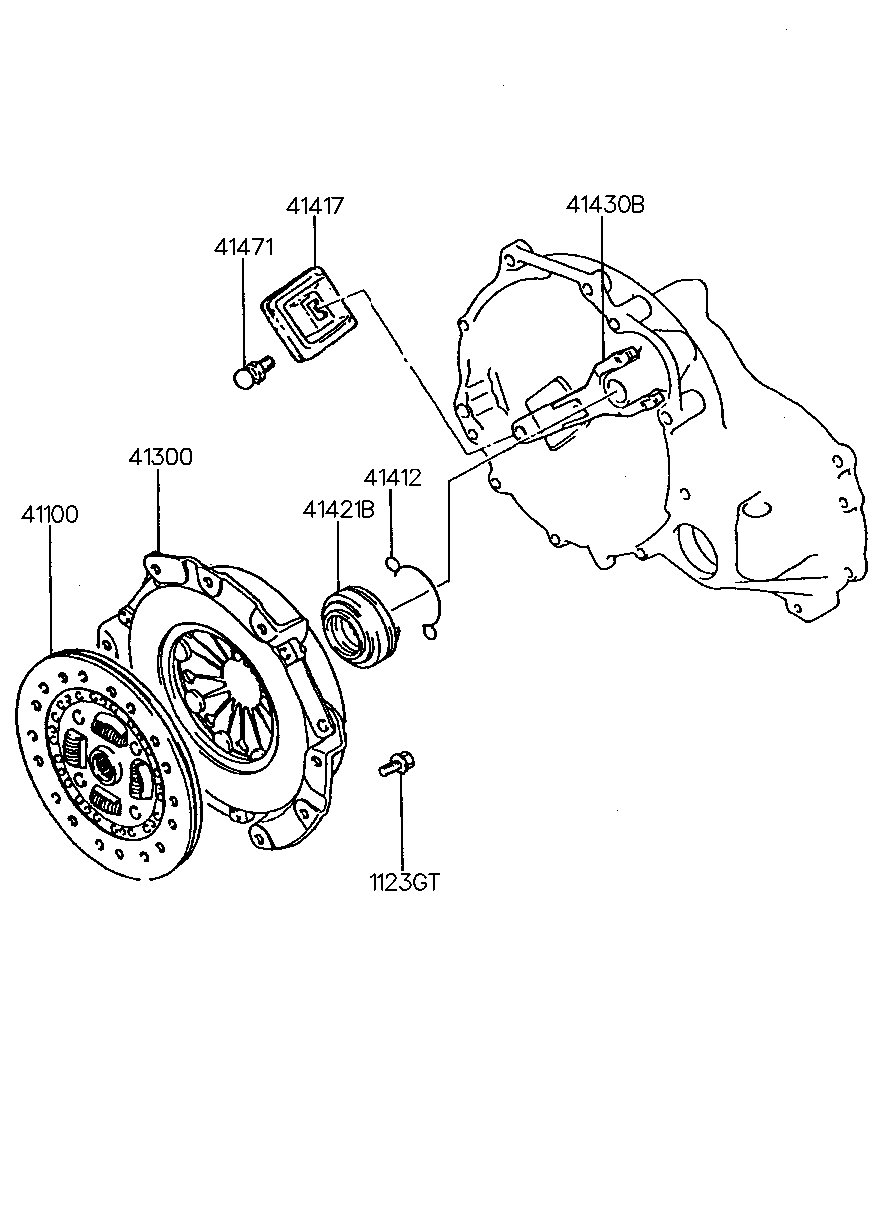 KIA 41300-34020 - Clutch & release fork: 001 pcs. autospares.lv