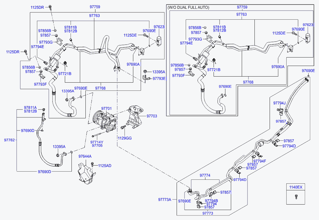 KIA 977012B101 - A/c system - cooler line: 1 pcs. autospares.lv