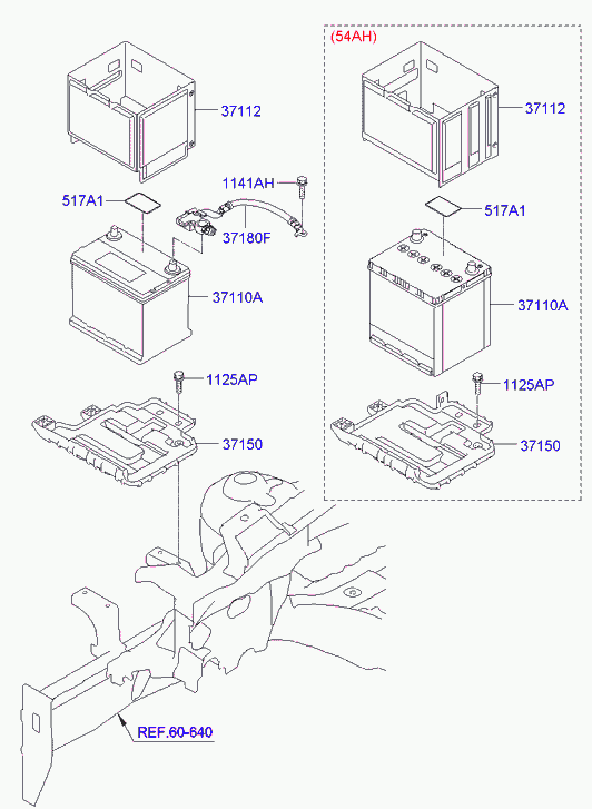 Hyundai 371104P680 - Starter Battery autospares.lv