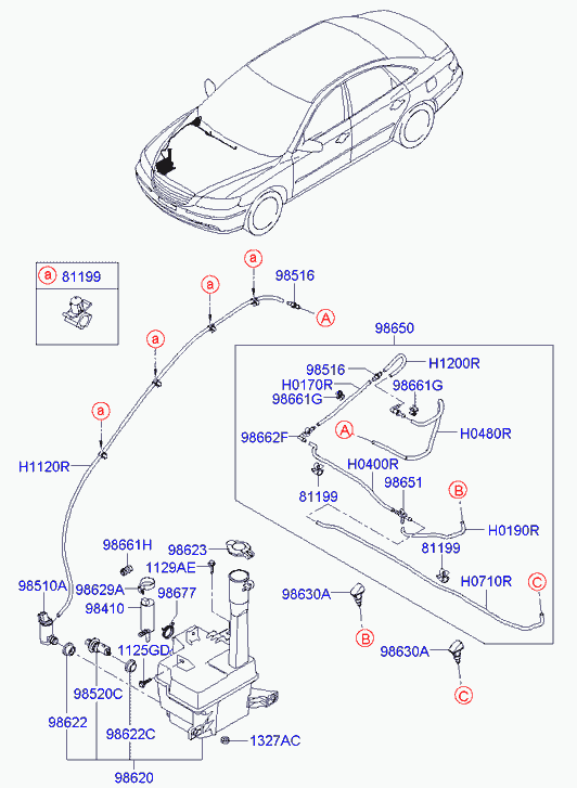 KIA 98510-3L000 - Windshield wiper: 1 pcs. autospares.lv