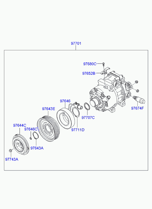 Hyundai 97701-2H240 - A/c system - cooler line: 1 pcs. autospares.lv