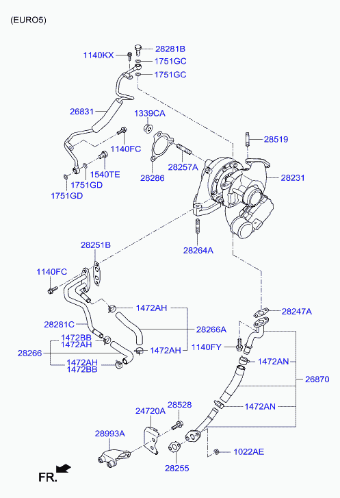 KIA 28231-2F750 - Exhaust manifold: 1 pcs. autospares.lv