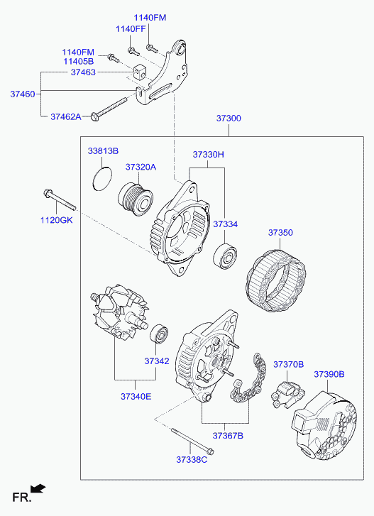 KIA 37300-2B960 - Alternator: 1 pcs. autospares.lv