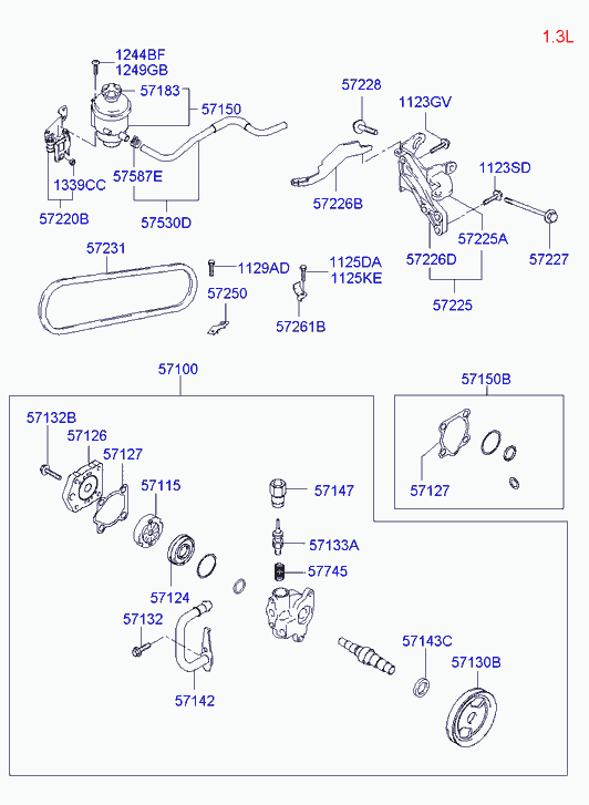 Daihatsu 5723122000 - Power steering oil pump: 1 pcs. autospares.lv